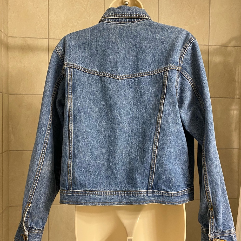 EUC Bill Blass Jeanswear ladies’ jean jacket with pockets, size Petite Small - Picture 6 of 7